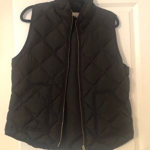 J Crew quilted black vest